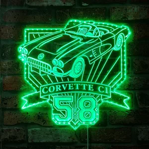 Chevrolet 1958 Corvette C1 RGB LED Sign