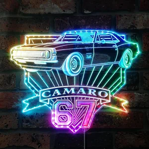 Chevrolet 1967 Camaro SS blueprint RGB LED Sign