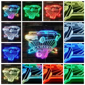 Chevrolet 1967 Camaro SS blueprint RGB LED Sign