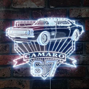 Chevrolet 1967 Camaro SS blueprint RGB LED Sign