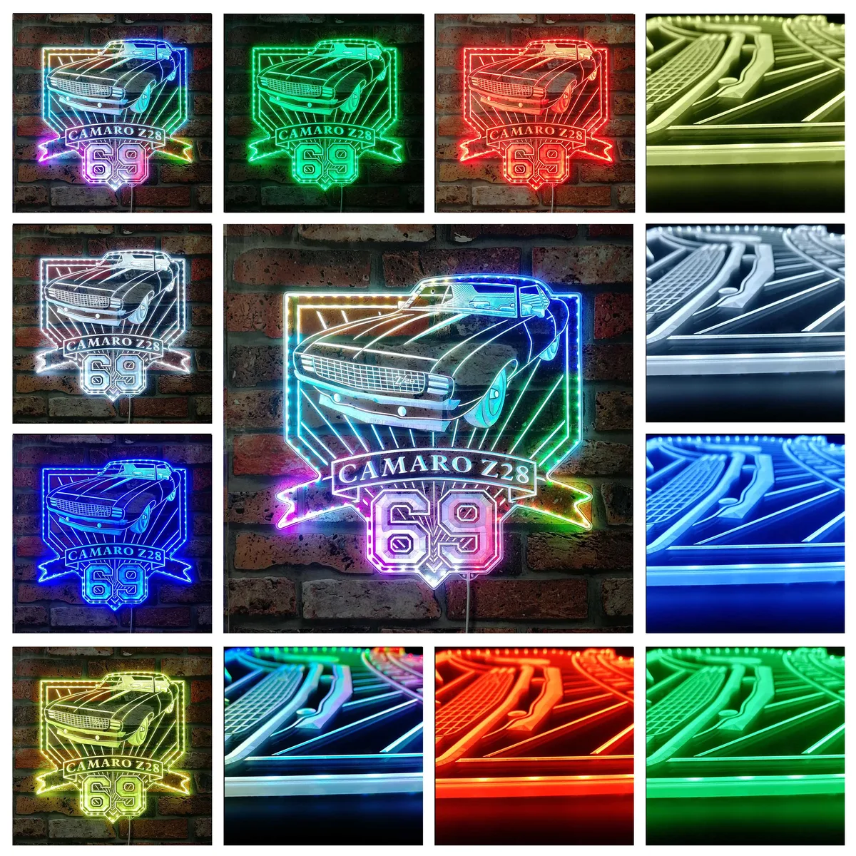 Chevrolet 1969 Camaro Z/28 RGB LED Sign