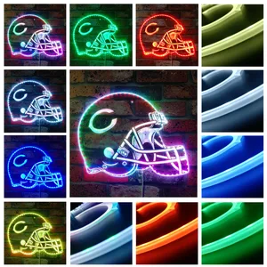 Chicago Bears Helmet Logo RGB LED Sign