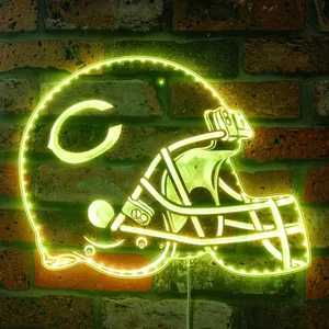 Chicago Bears Helmet Logo RGB LED Sign
