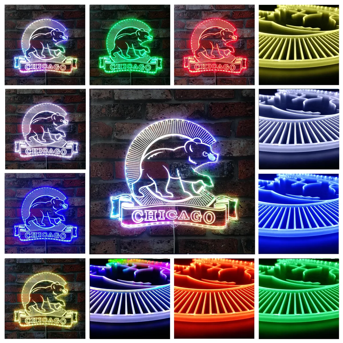 Chicago Bears Logo RGB LED Sign