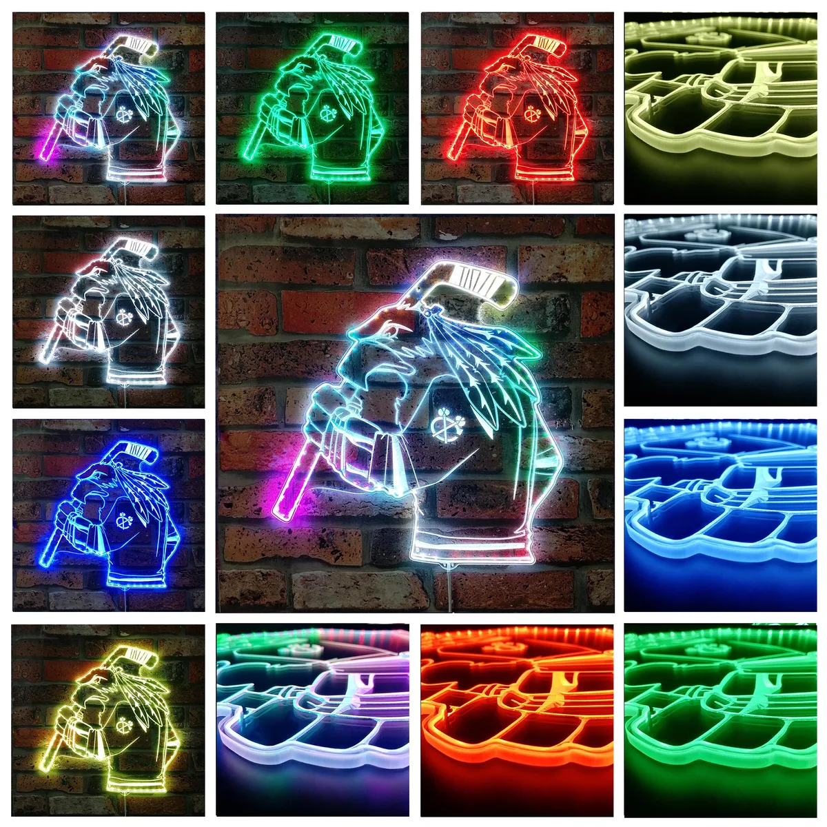 Chicago Blackhawks Bardown RGB LED Sign