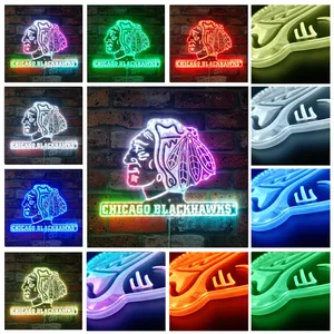 Chicago Blackhawks Logo RGB LED Sign