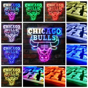 Chicago Bulls Logo RGB LED Sign
