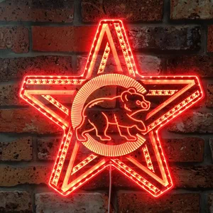 Chicago Cubs Star Logo RGB LED Sign