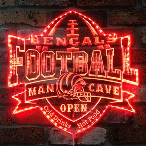 Cincinnati Bengals Man Cave RGB LED Sign
