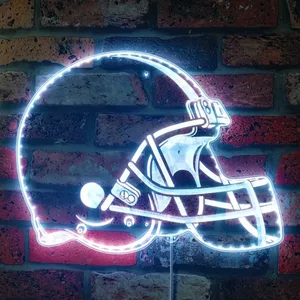 Cleveland Browns Helmet Logo RGB LED Sign