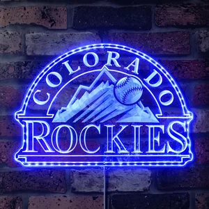 Colorado Rockies Signature Snow Mountain Logo RGB LED Sign
