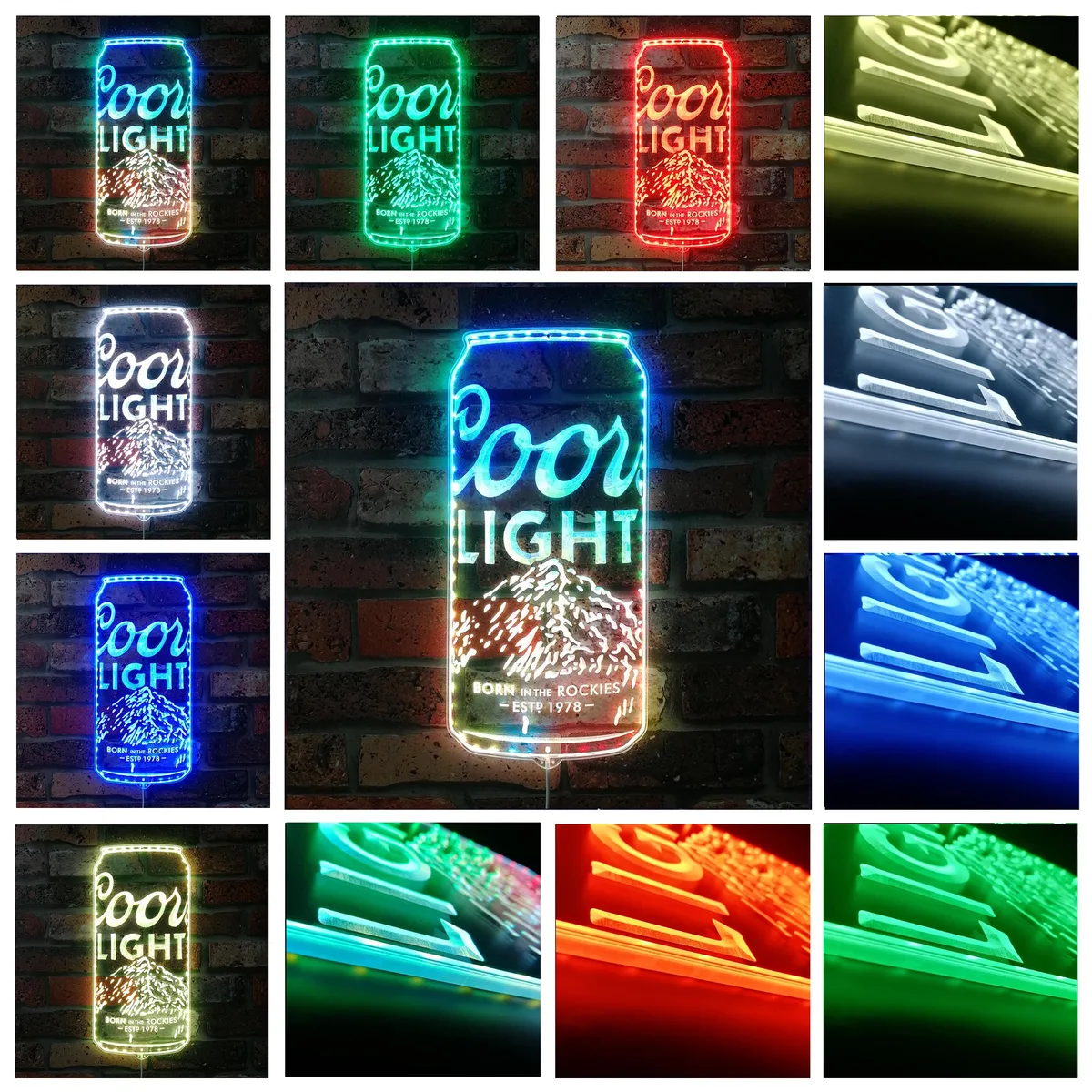 Coors Light Can RGB LED Sign