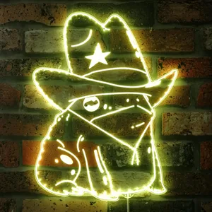 Cowgirl Frog RGB LED Sign