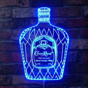 Crown Royal Bottle RGB LED Sign