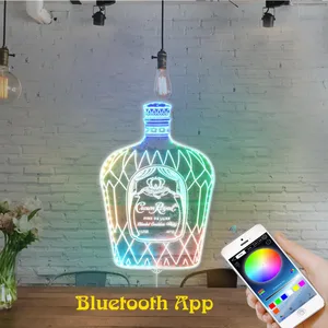 Crown Royal Bottle RGB LED Sign