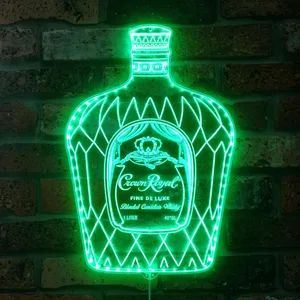 Crown Royal Bottle RGB LED Sign