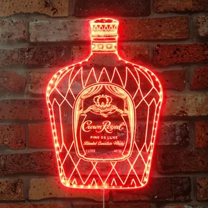 Crown Royal Bottle RGB LED Sign