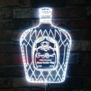 Crown Royal Bottle RGB LED Sign