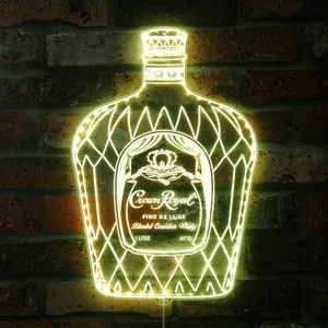 Crown Royal Bottle RGB LED Sign