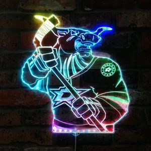 Dallas Stars Bardown RGB LED Sign
