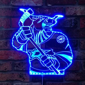 Dallas Stars Bardown RGB LED Sign