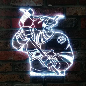 Dallas Stars Bardown RGB LED Sign