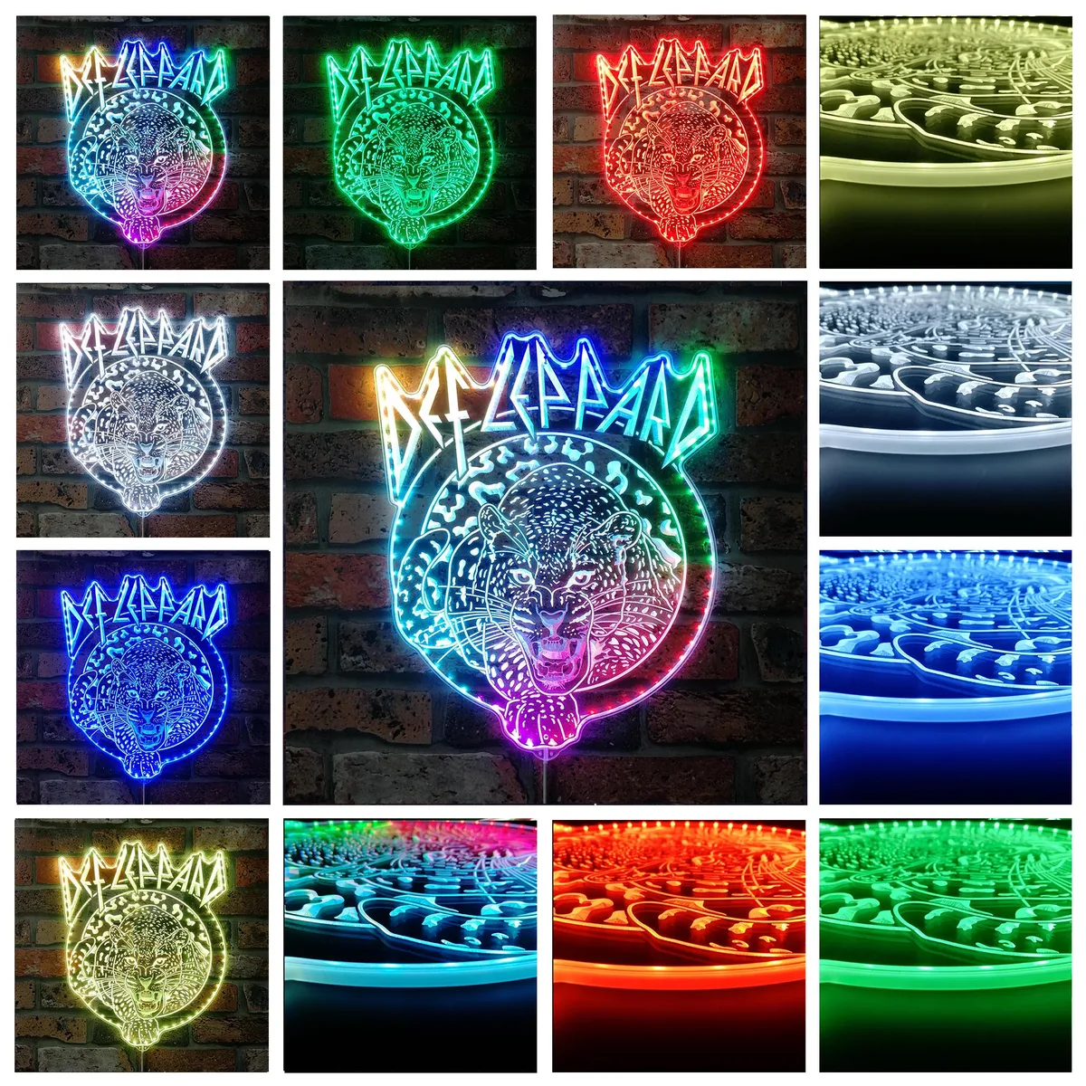 Def Leppard Logo RGB LED Sign