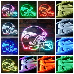 Denver Broncos Helmet Logo RGB LED Sign