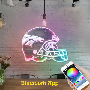 Denver Broncos Helmet Logo RGB LED Sign