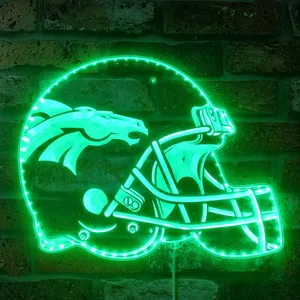 Denver Broncos Helmet Logo RGB LED Sign