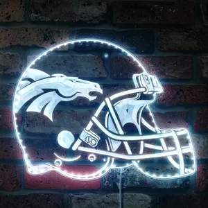 Denver Broncos Helmet Logo RGB LED Sign
