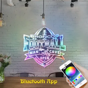 Denver Broncos Man Cave RGB LED Sign