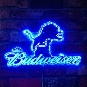 Detroit Lions Budweiser RGB LED Sign