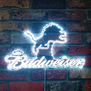 Detroit Lions Budweiser RGB LED Sign