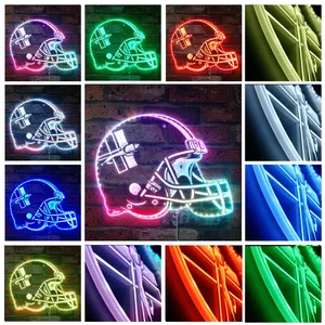 Detroit Lions Helmet Logo RGB LED Sign