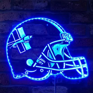 Detroit Lions Helmet Logo RGB LED Sign