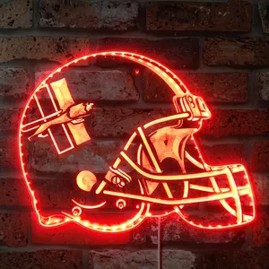 Detroit Lions Helmet Logo RGB LED Sign
