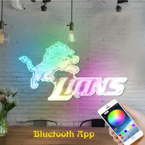 Detroit Lions Logo RGB LED Sign