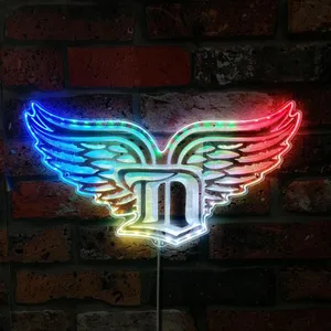 Detroit Red Wings D Wings RGB LED Sign