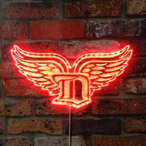 Detroit Red Wings D Wings RGB LED Sign