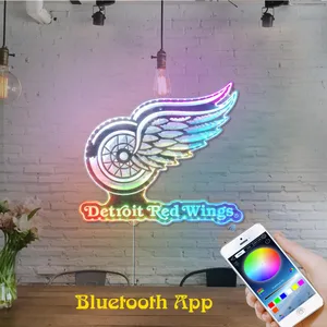 Detroit Red Wings Logo RGB LED Sign