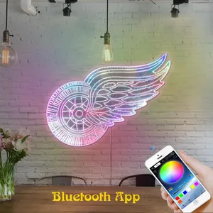 Detroit Red Wings Wing RGB LED Sign