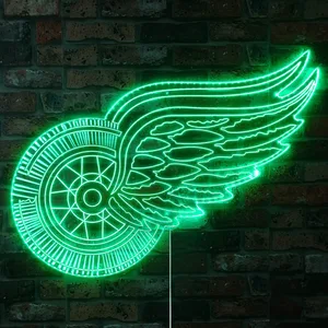 Detroit Red Wings Wing RGB LED Sign