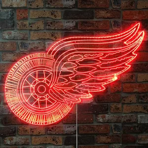Detroit Red Wings Wing RGB LED Sign