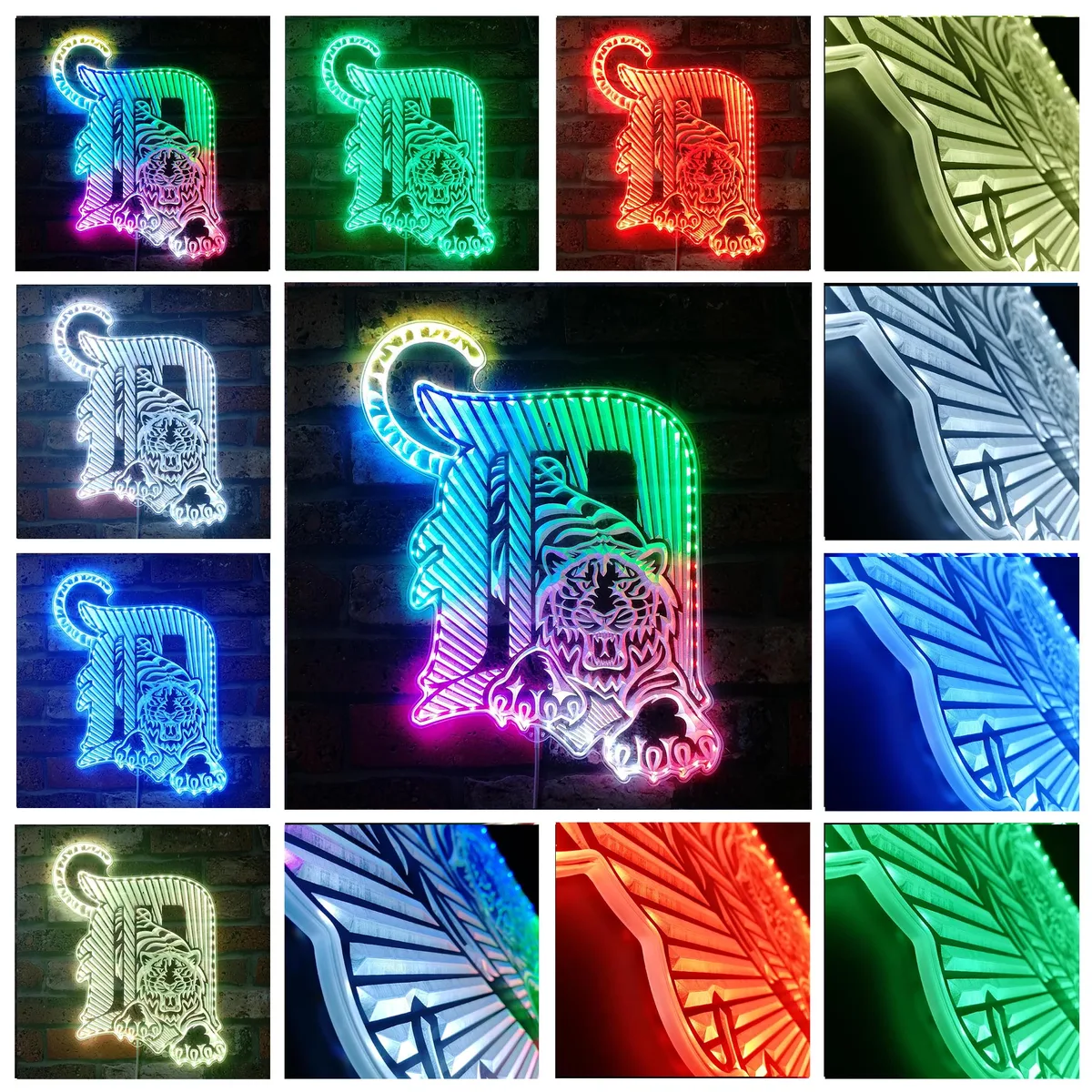 Detroit Tigers Logo RGB LED Sign