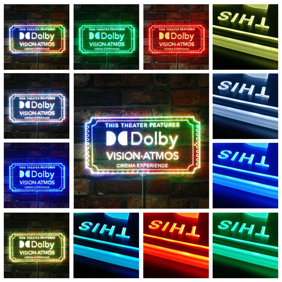 Dolby Vision Atmos Theater Sign RGB LED Sign