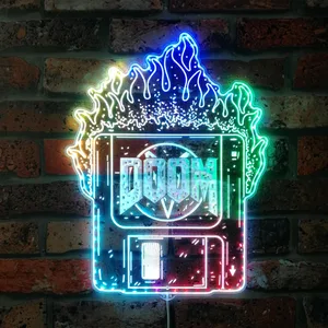 Doom Logo RGB LED Sign