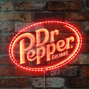 Dr Pepper Logo RGB LED Sign