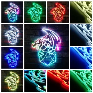 Dungeons and Dragons D20 RGB LED Sign