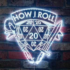 Dungeons and Dragons How I Roll RGB LED Sign